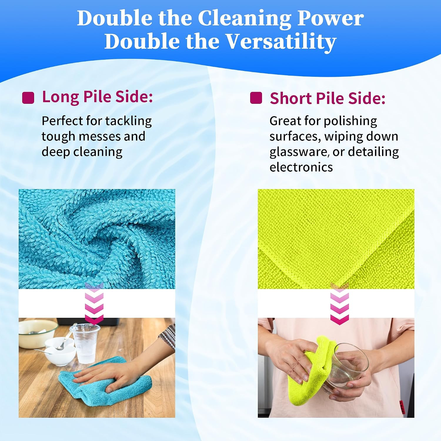 Microfiber Cleaning Cloth – Pack of 12, Multi-Functional Towels, Size: 12 x 1…