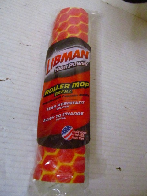 Libman Roller Mop 12″ Refill Tear Resistant Sponge, Yellow/Red, #00956