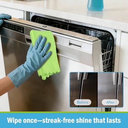 Microfiber Glass Cleaning Cloth, 8PK, Premium Microfiber 12″×12″ Multicolor