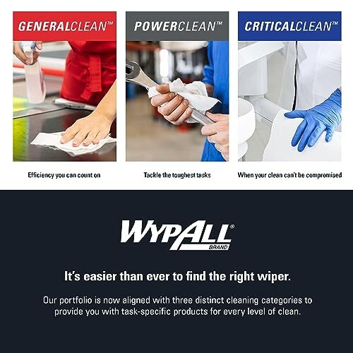 WypAll General Clean X60 Multi Task Cleaning Cloths 1180 Count Pack of 10
