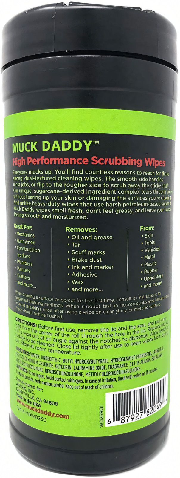 Muck Daddy Shop Towels – 25 Count Canisters (Case of 12) – Industrial Fast Wipes