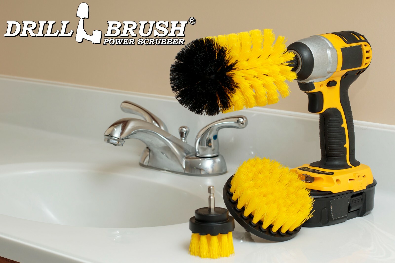 Drill Brush Set for Cleaning Tile and Grout – Shower Cleaning Supplies