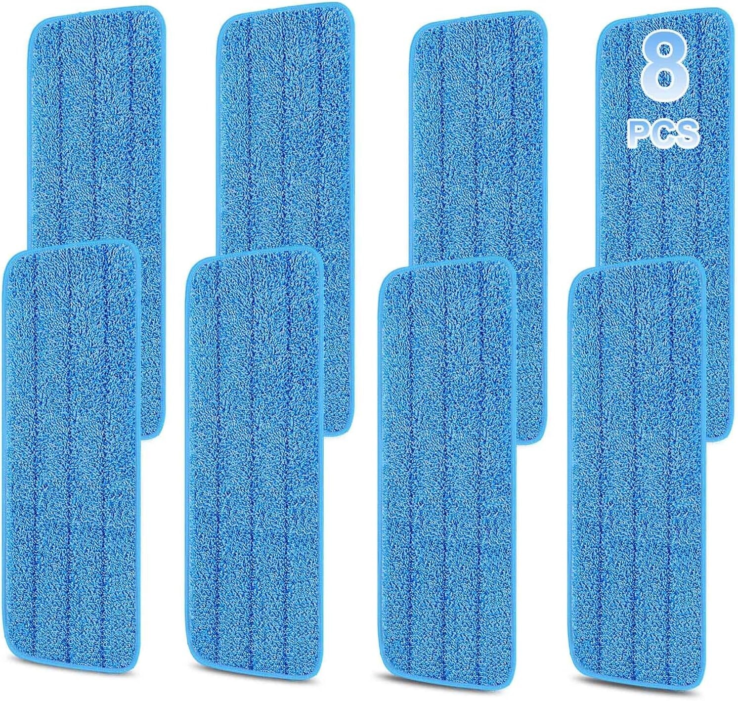 Durable Microfiber Replacement Mop Heads – 8 Pack Set with Money-Back Guarantee