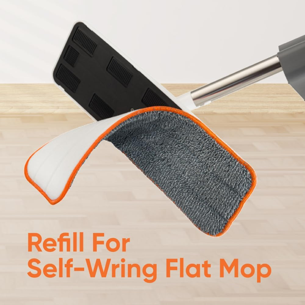 Microfiber Mopping Pad, 8 X 4.5 Inch Reusable Washable Mop Replacement Pad, Stre
