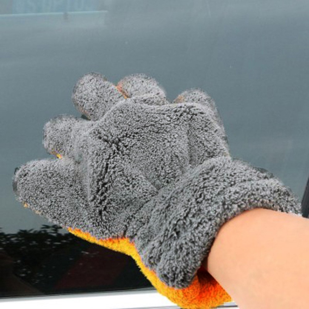 Car Wash Gloves Cleaning Gloves Microfiber Cloth Cleaning Equipment 29*25CM