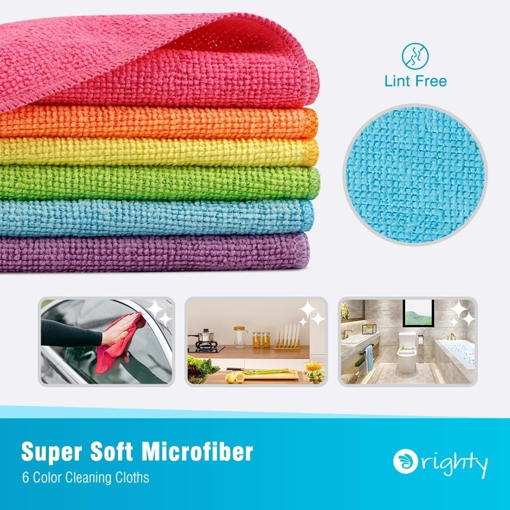 Soft Microfiber Cleaning Towels – 150 Pack, Multicolor