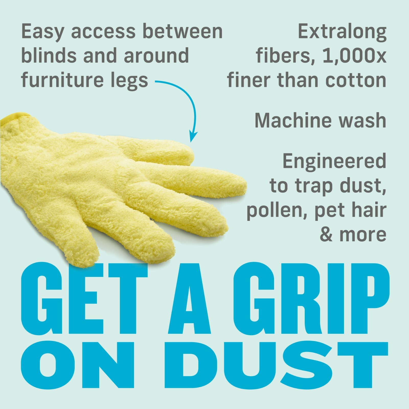 E-Cloth High Performance Dusting Glove, Premium Reusable Microfiber Duster