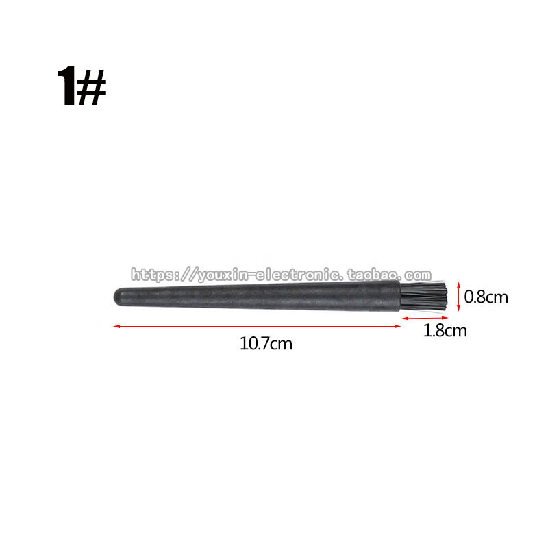 1# – 10# Black Plastic Handle ESD Anti-Static Brush For PCB Repair Cleaning Tool