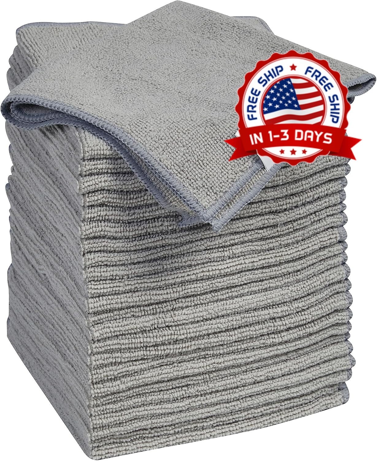 24 toallas microfibra 14×14 pulg lavables para casa cocina auto pulir limpiar