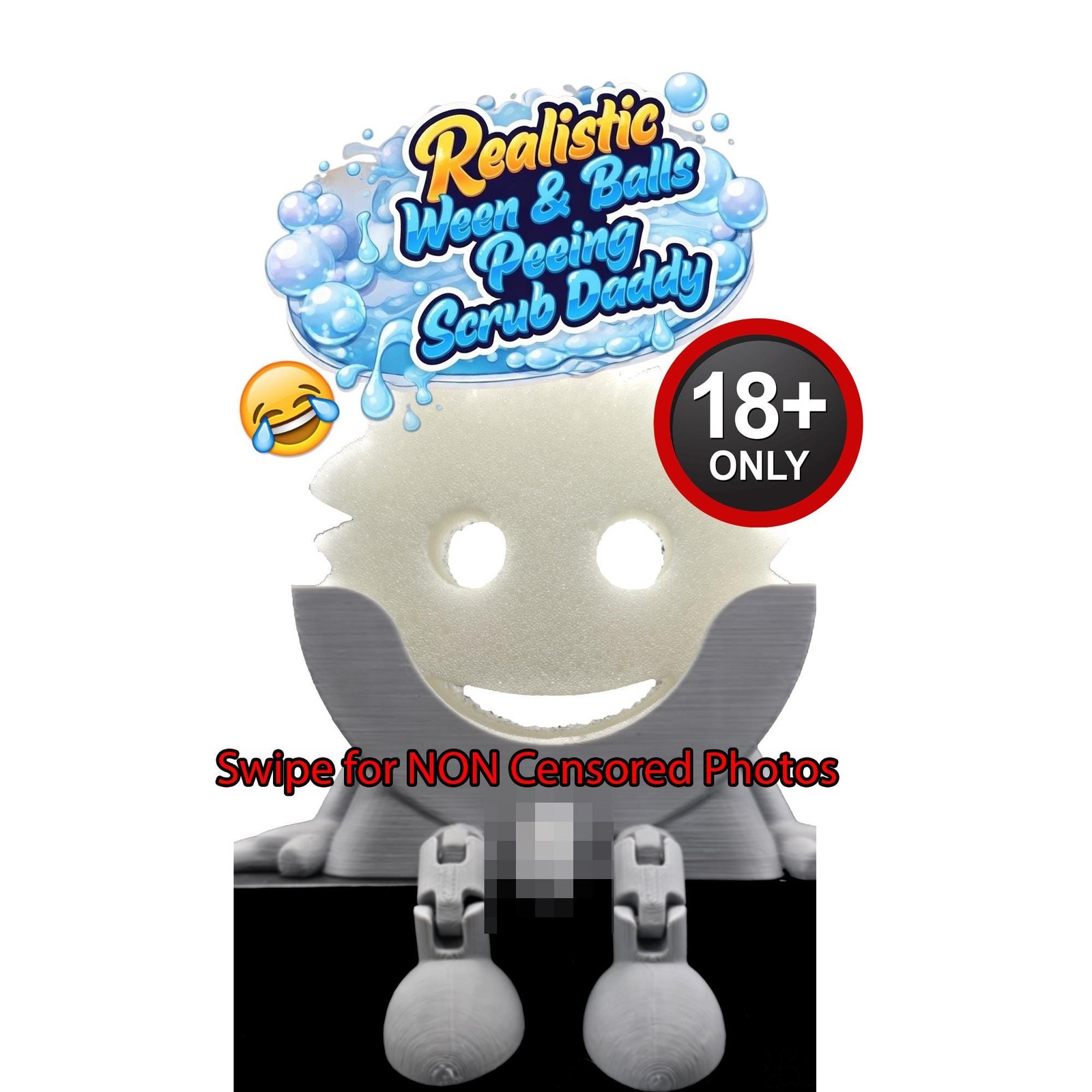 Scrub Daddy with realistic penis and balls | Funny Sponge Holder Novelty Gift