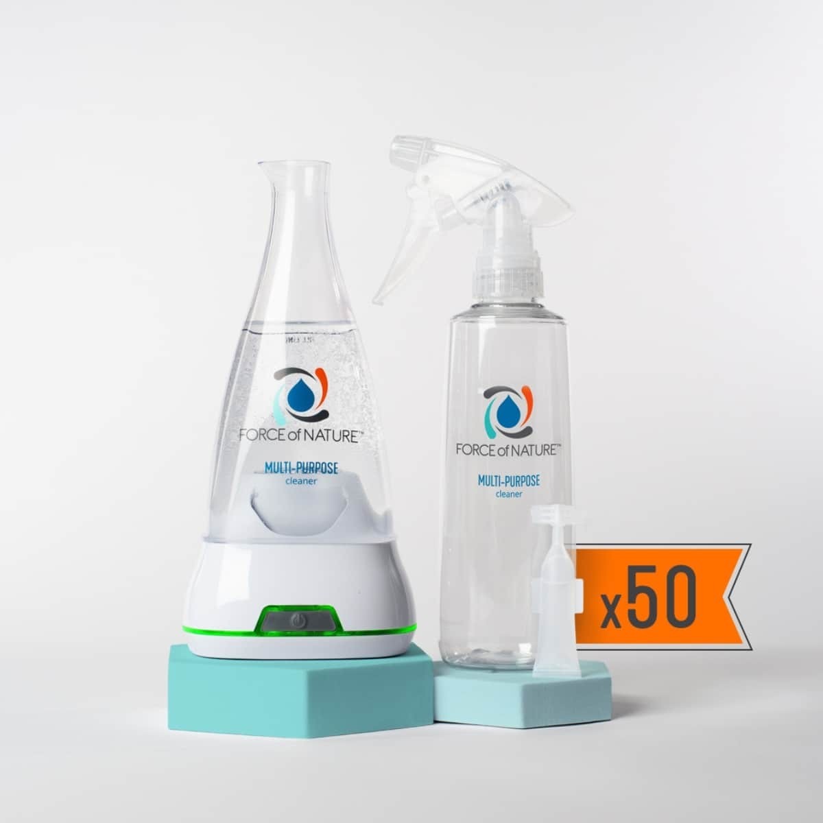Force Nature Multi-Purpose Cleaner Disinfectant Deodorizer Year Supply 50 Vials