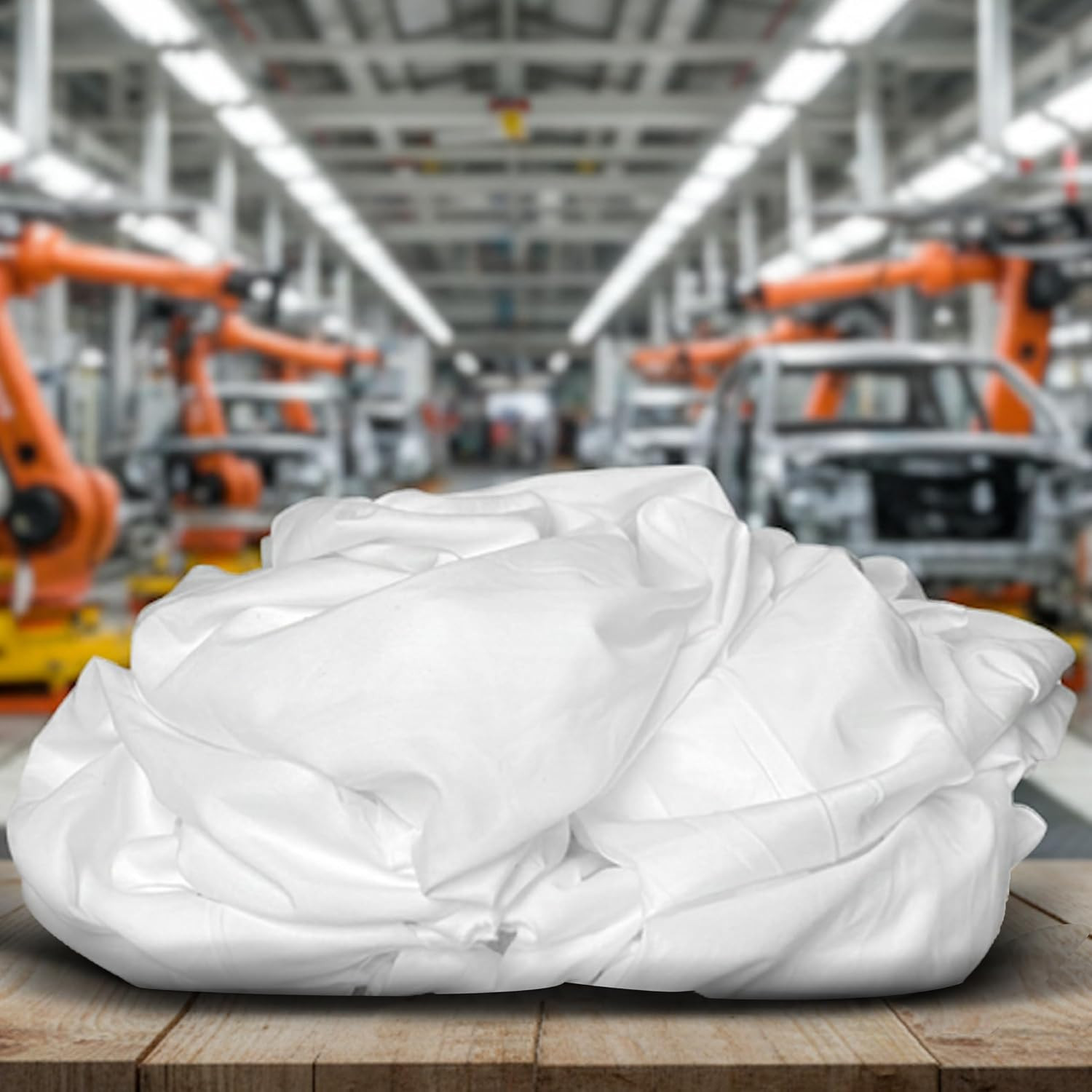 Recycled White Sheeting Cleaning Rags (10 Lbs. Box) – Lint Free White Cotton Clo