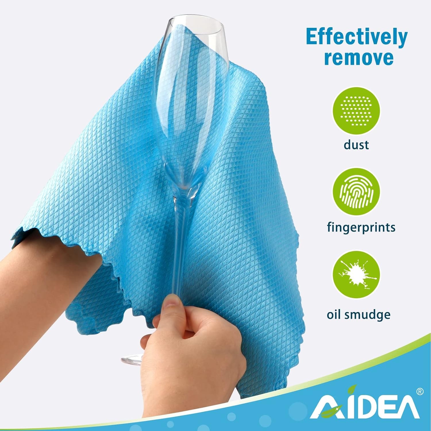 Microfiber Glass Cleaning Cloth-8PK, Magic Cleaning Cloths 12″x12″ | Premium