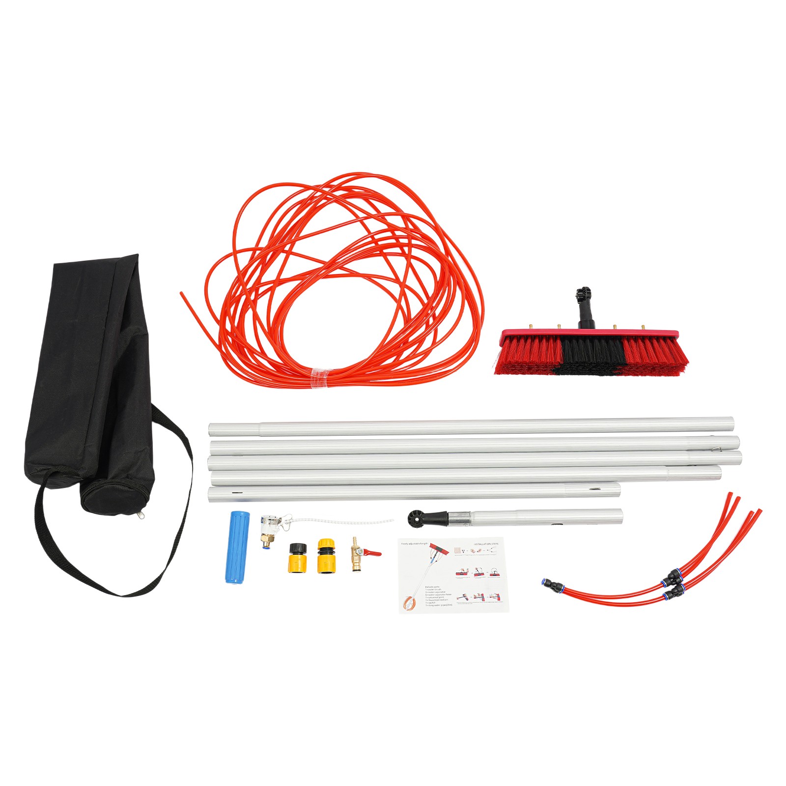 Solar Panel Cleaning Brush Outdoor Window Adjustable Pole Cleaning Kit Modern