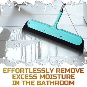 Floor Squeegee – 34.5″ Telescoping Squeegee for Window Cleaning with Durable