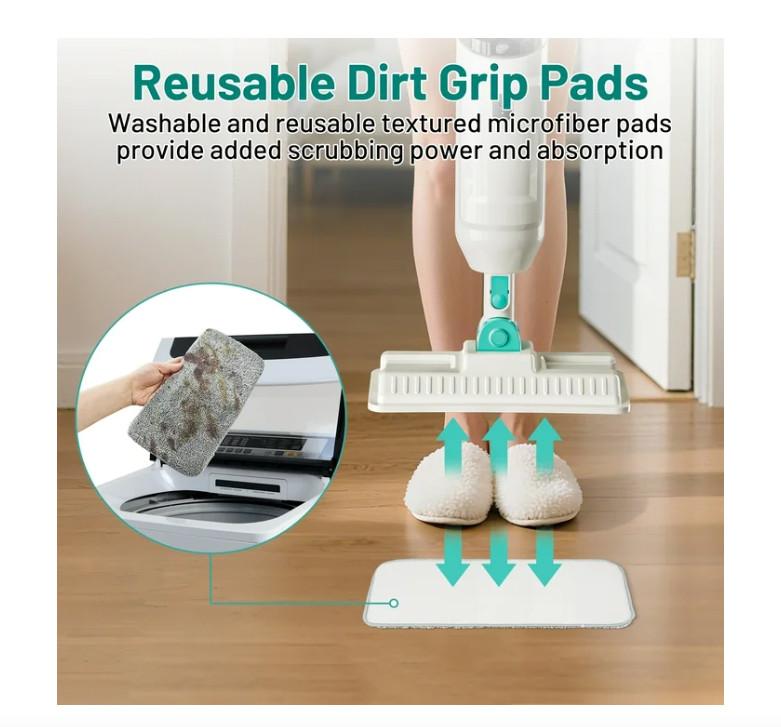 Hicould Steam Mop, 10 in 1 Floor Cleaning, Detachable Steam Mop for Tile and Har