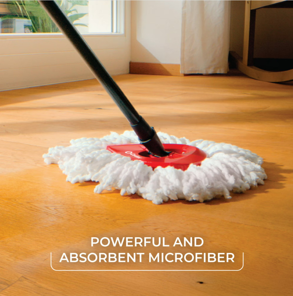 O-Cedar EasyWring Spin Mop & Bucket System Microfiber Floor Cleaning Set