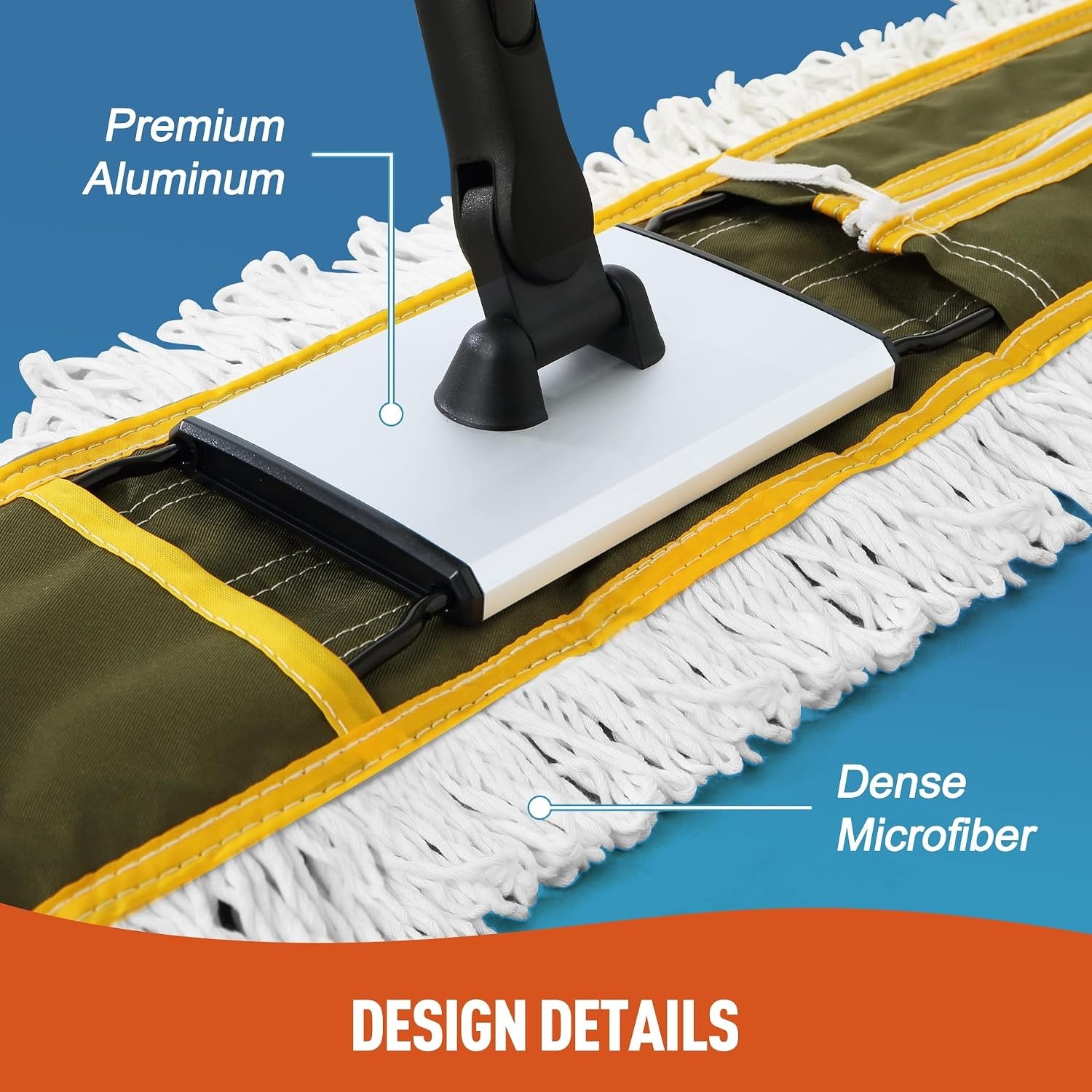 Heavy Duty Commercial Green Floor Dust Mops 36 Inch Heavy Duty Floor Cleaning