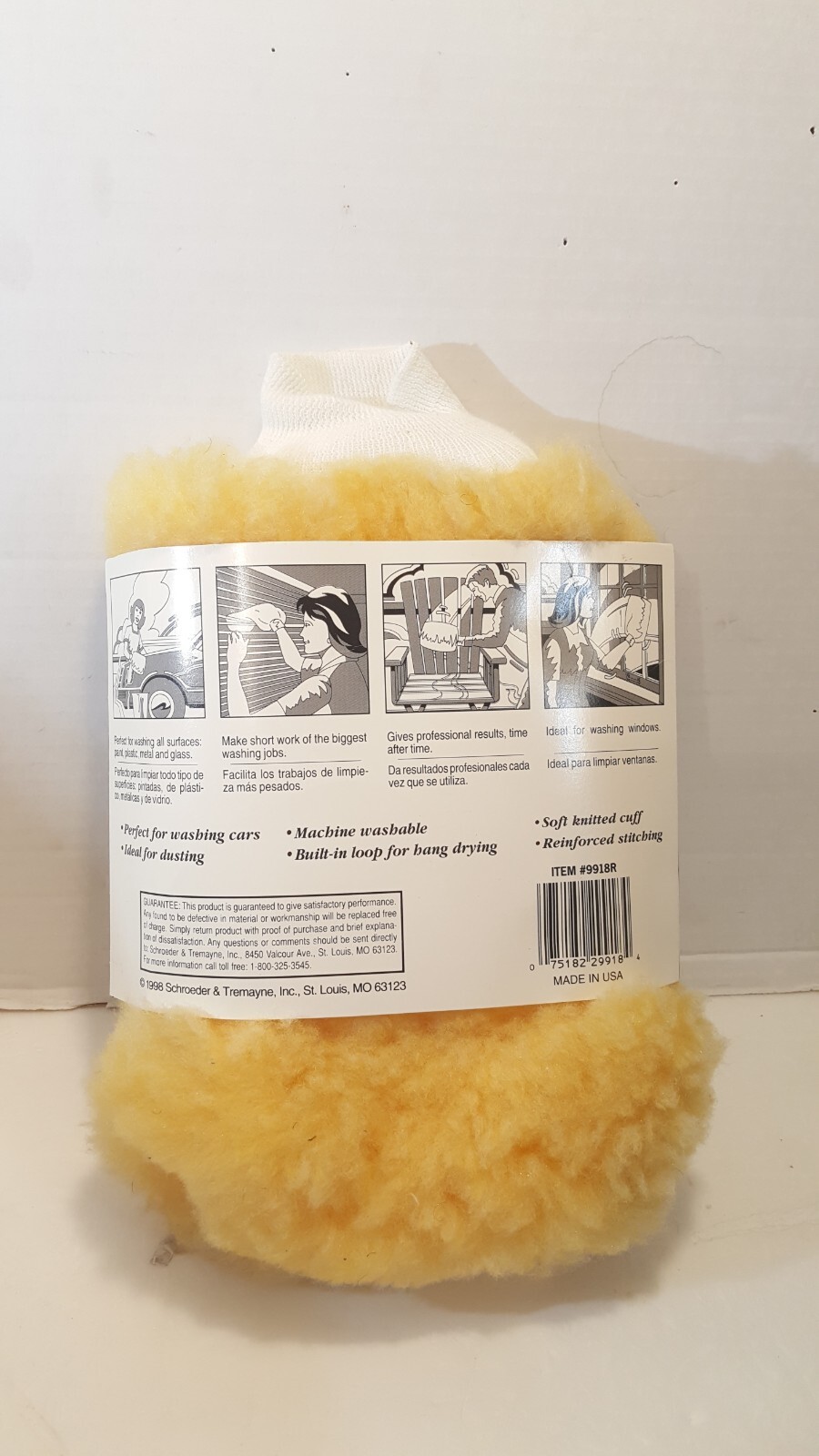 Vtg 1998 Viking Car Care Wash Mitt Heavy Duty Multi-Purpose 8″x10″ NOS