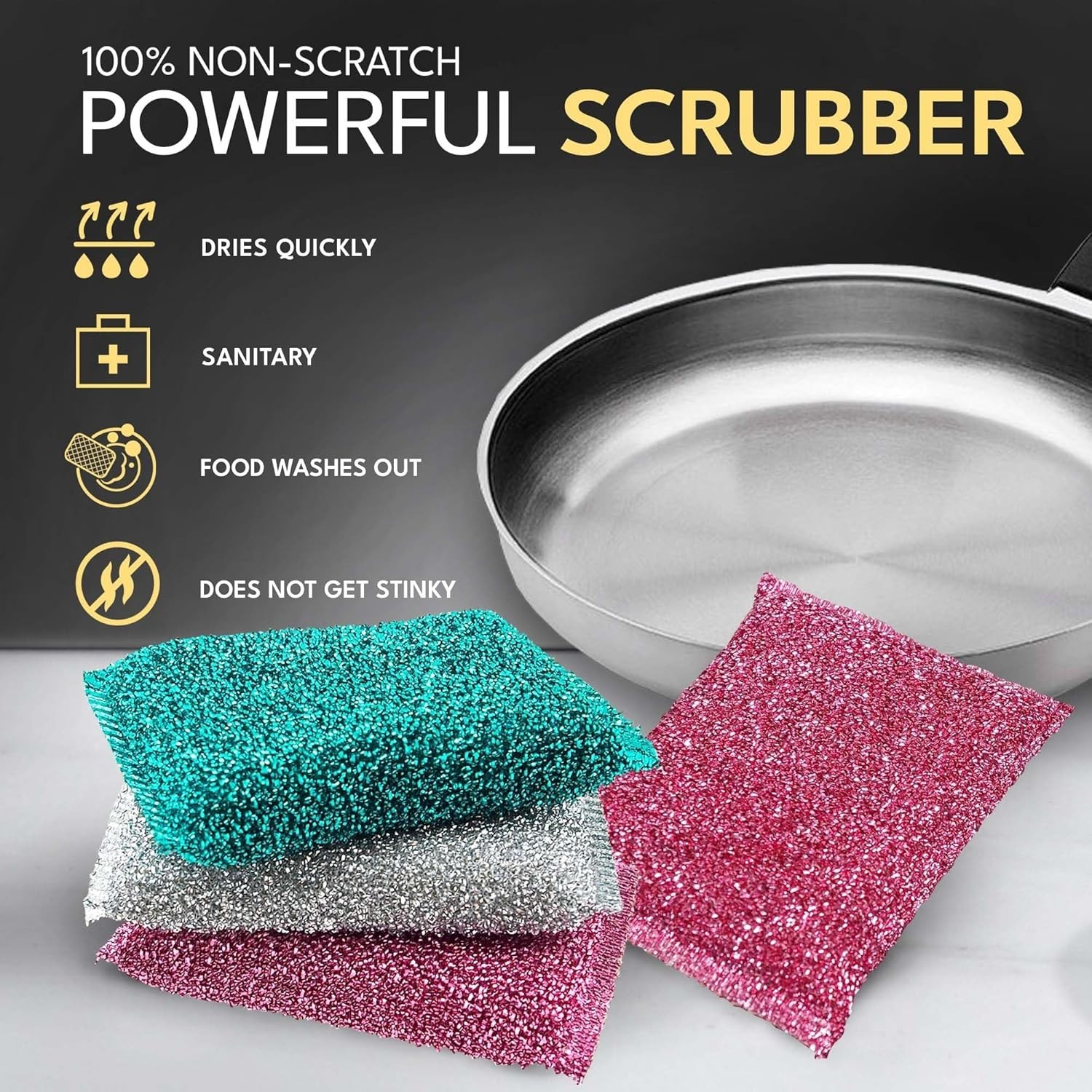 Durable Cleaning Scrubbers for Kitchen 30 Pcs