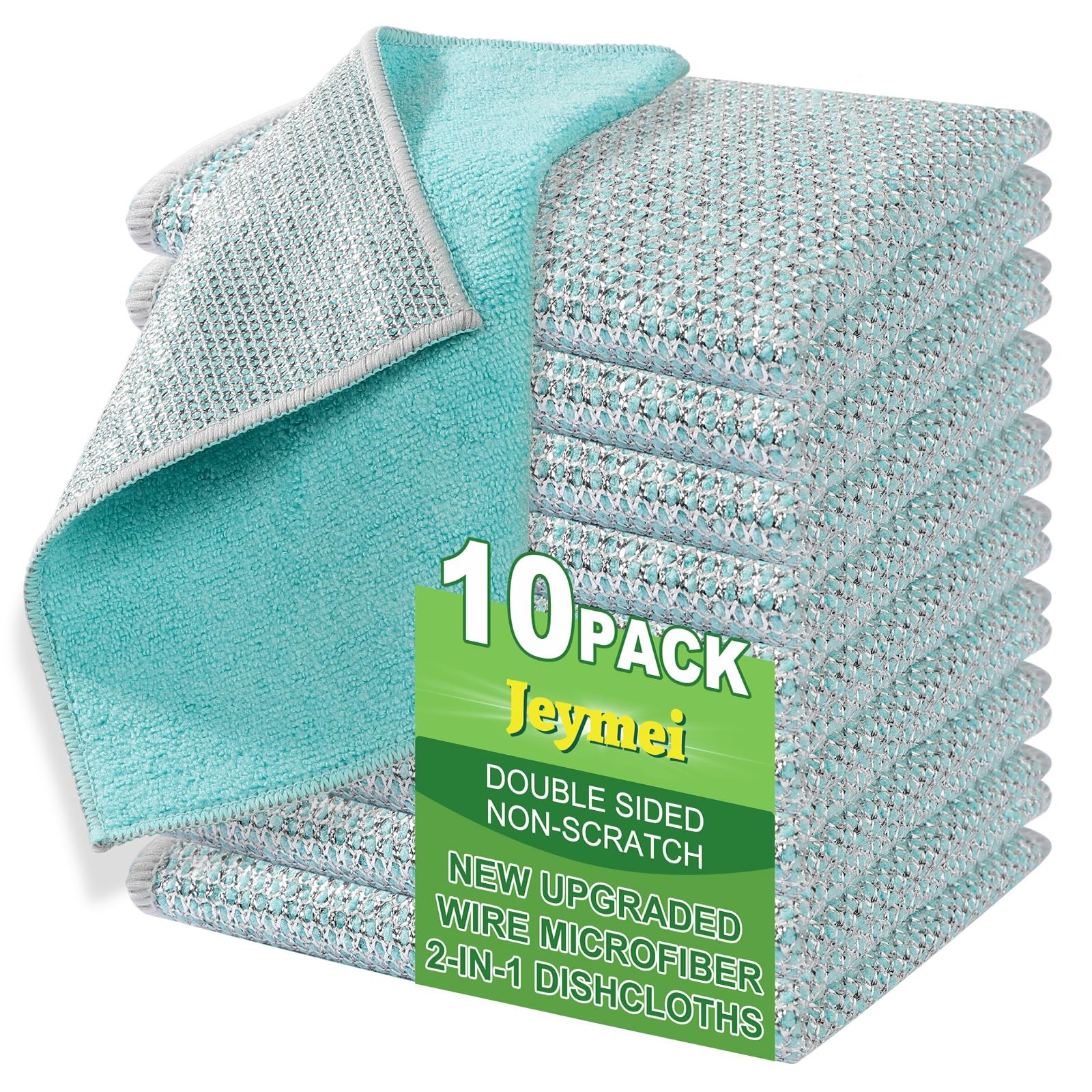 Non Scratch Wire Dishcloth,Multipurpose Wire Dishwashing Rag,10PCS