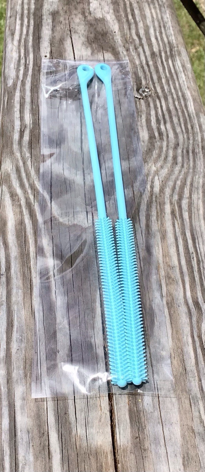 2 PC Silicone Straw Cleaner Brush Size XL