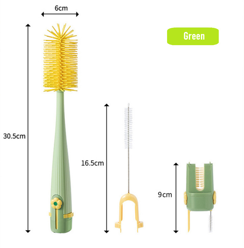 5 In 1 Multifunctional Bottle Brush Set Long Handle Cup Brush Cleaning Brush
