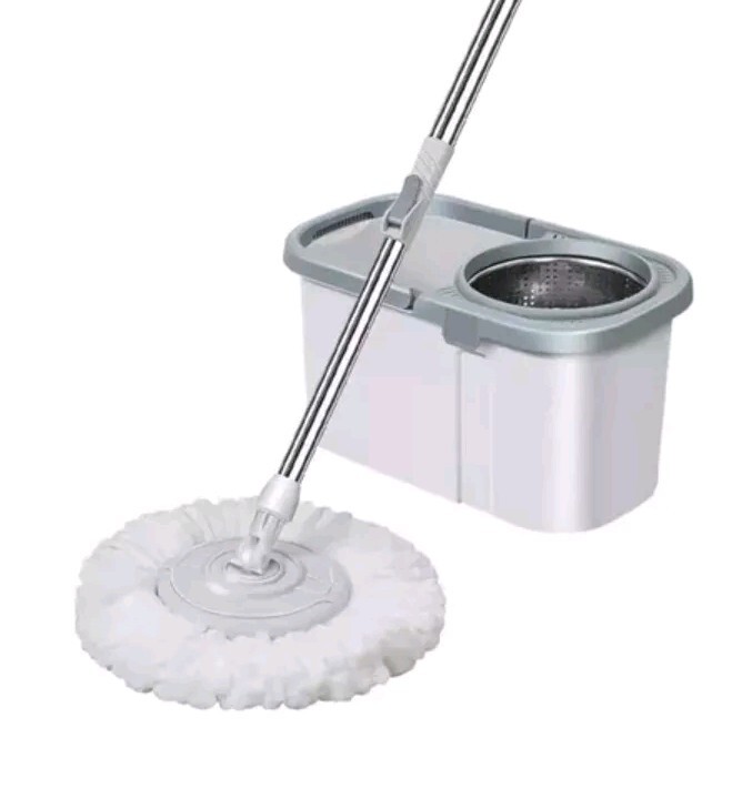 SIMPLI-MAGIC Spin Mop and Bucket with Wringer Set, Mop Bucket Cleaning System