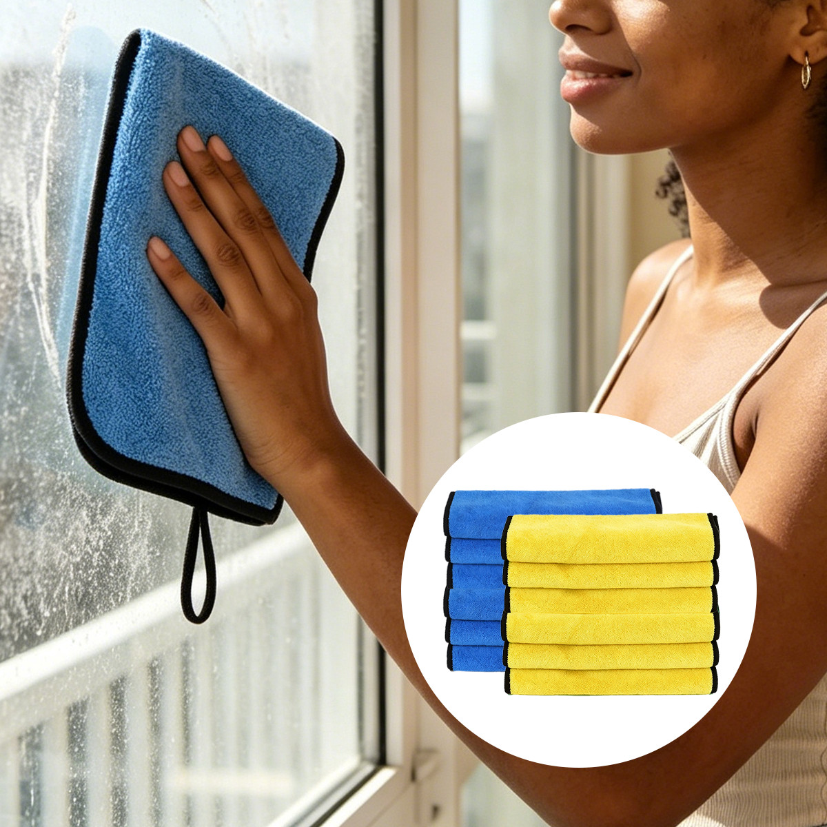 Universal Microfiber Cloth Cleaning Towel Lint Free Water Oil Absorbent 12″x16″