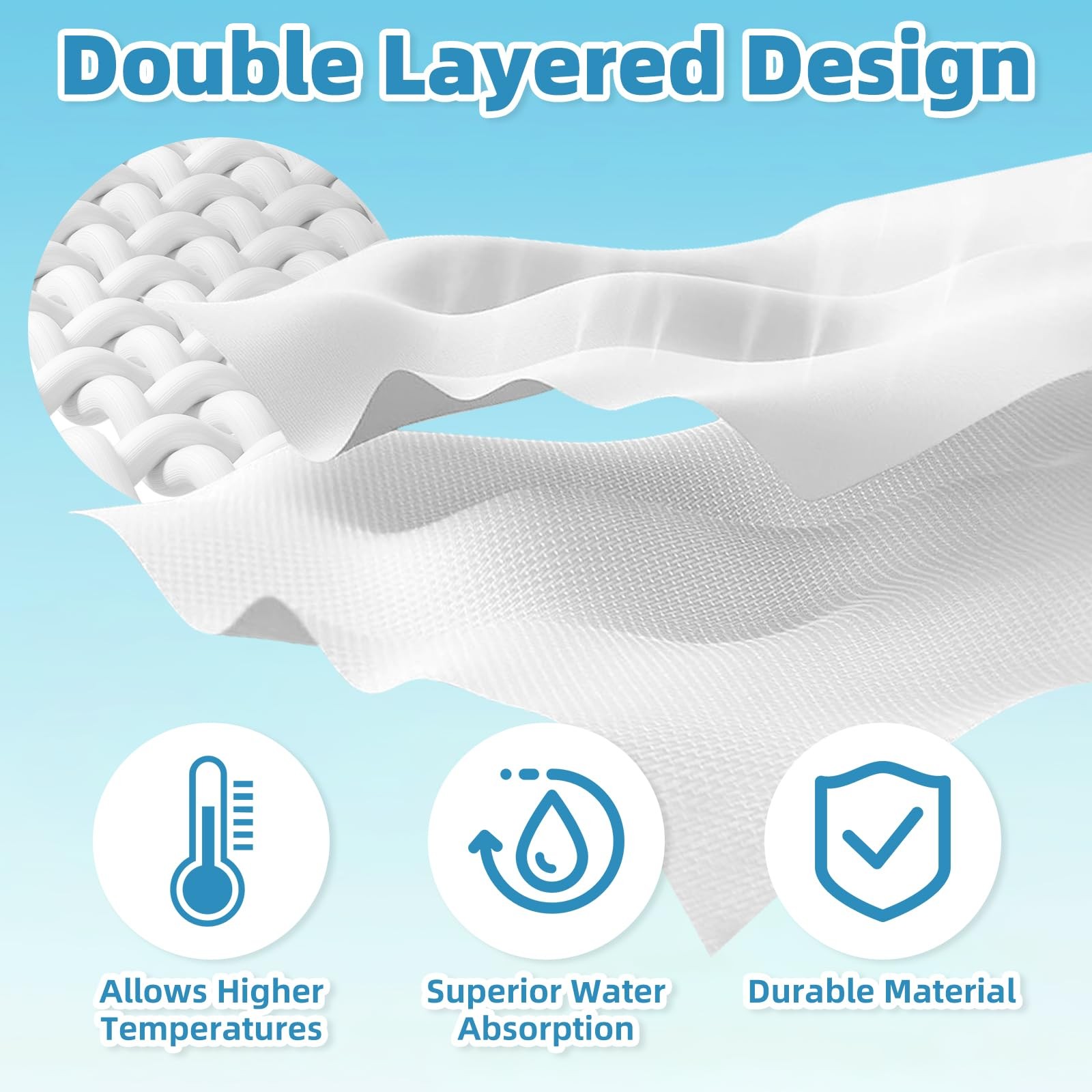 Reusable Washable Rectangle Large Bonnets Steam Mop Pads Dupray awasky 6 Pack