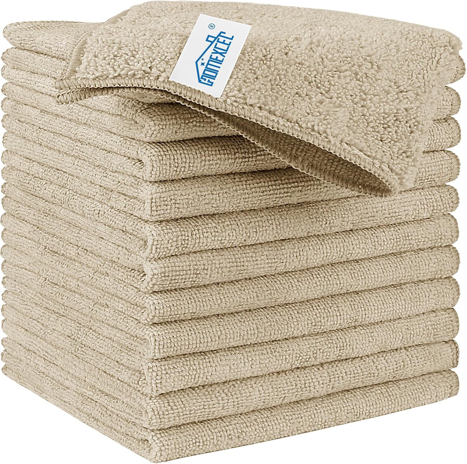 Microfiber Cleaning Cloths, 12 Pack, 4 Colors, 11.5″x11.5