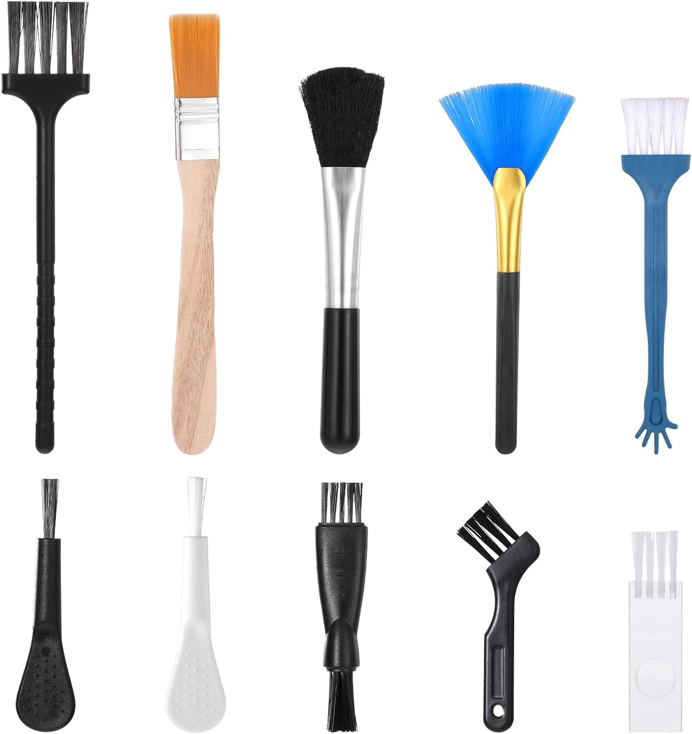 Keyboard Brush, 10 Pcs Mini Anti Static Brush Keyboard Cleaning Brushes Kit