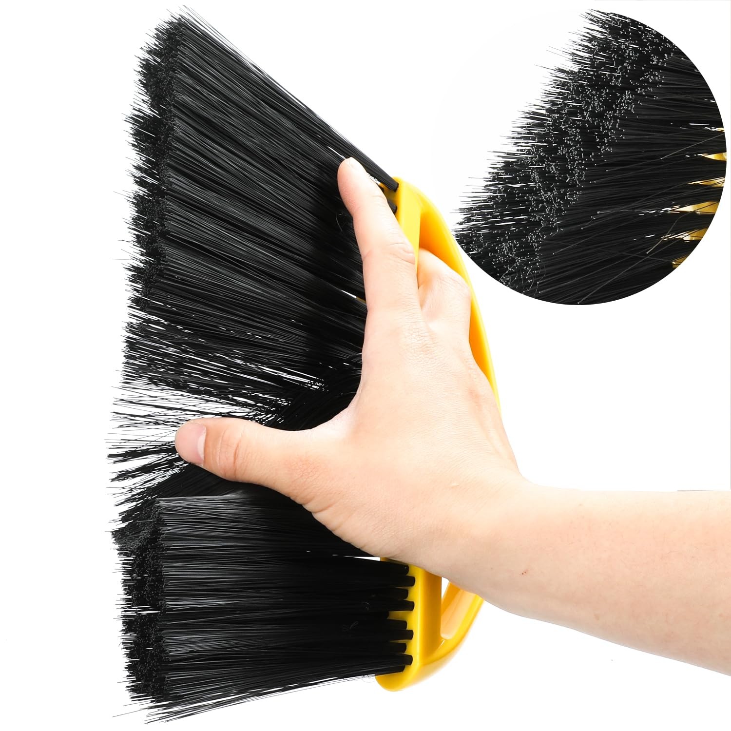 Broom And Stainless Steel Dustpan Set For Home Kitchen Indoor Soft Bristles