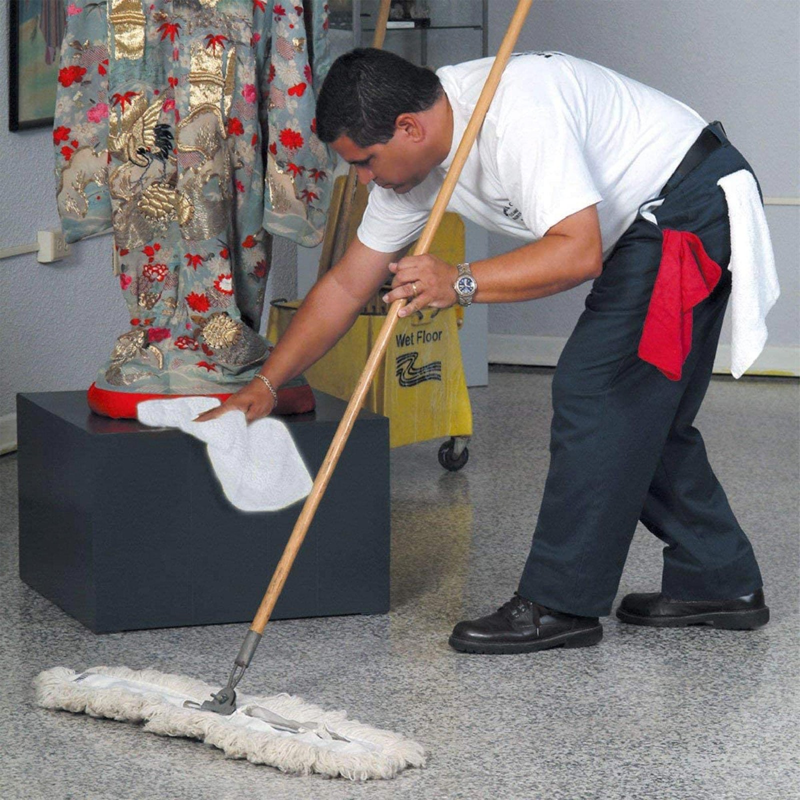 Multi Use Cleaning Rags 75 Count Super Absorbent Edgeless White Rags Washable Mu