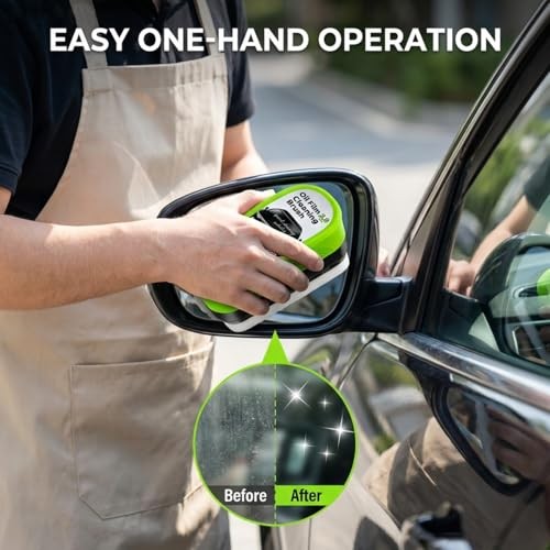 2-Pack Automotive Oil Film Cleaning Brush, Car Clear Vision Glass