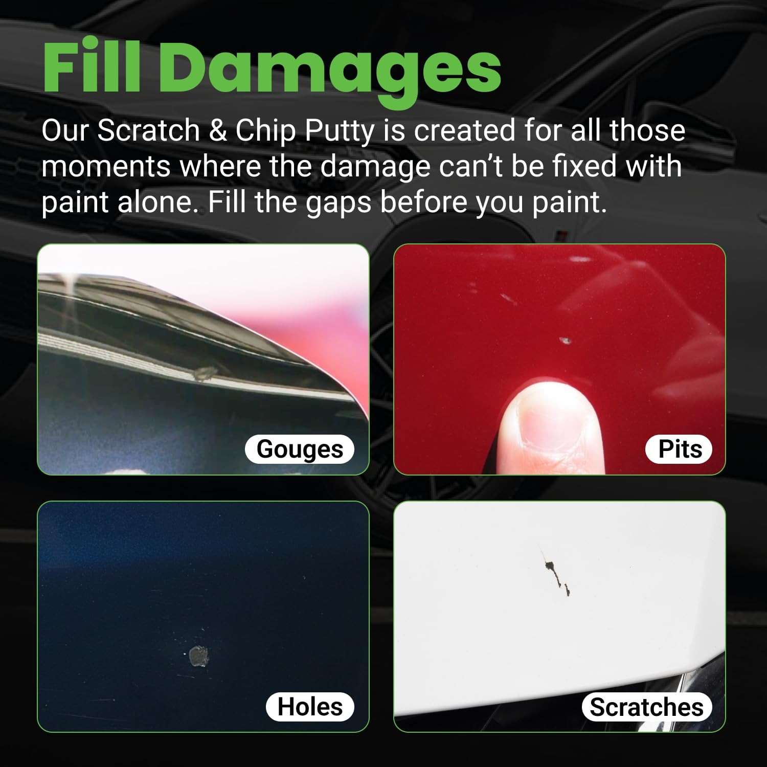 Automotive Body Filler Kit 5g Ready-Mixed Car Scratch Repair Chip Repair Putty