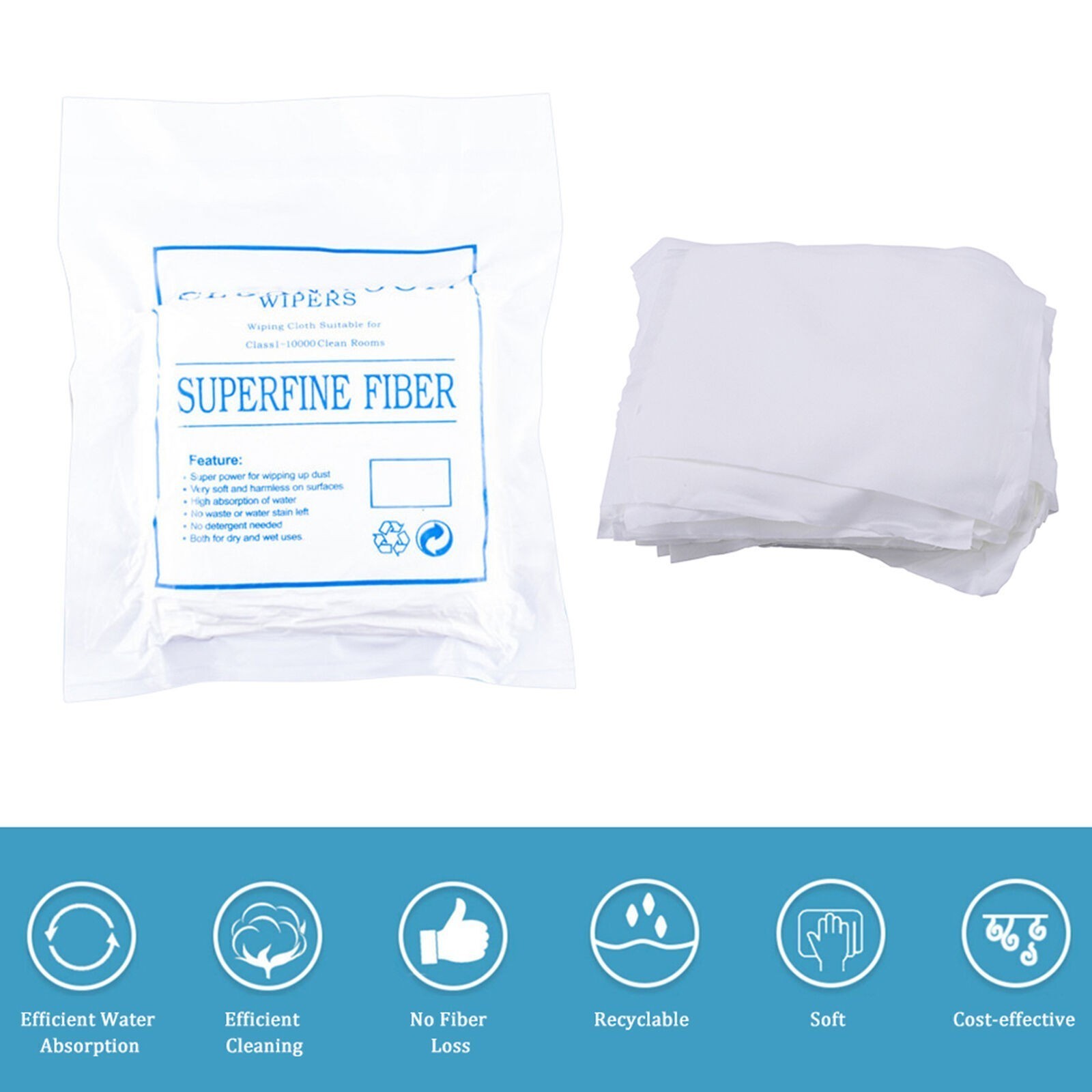 100pcs Bag 6inch Phone LCD Repair Clean Cloth Anti Static Microfiber Cleanroom