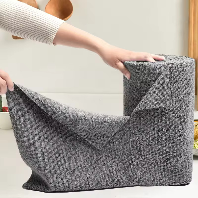 Microfiber Cleaning Cloth Roll 25x25cm Reusable Washable Lint Free 20 Sheets