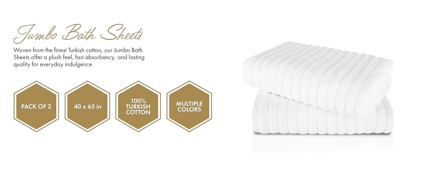 CTT Luxury 6 Piece Towel Set, 100% Turkish Cotton, Quick Drying, Highly