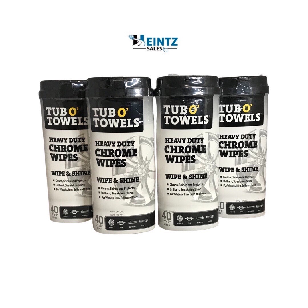 Tub O Towels TW40-CHR ( 4-Containers) Heavy Duty Chrome 40 Count Wipes