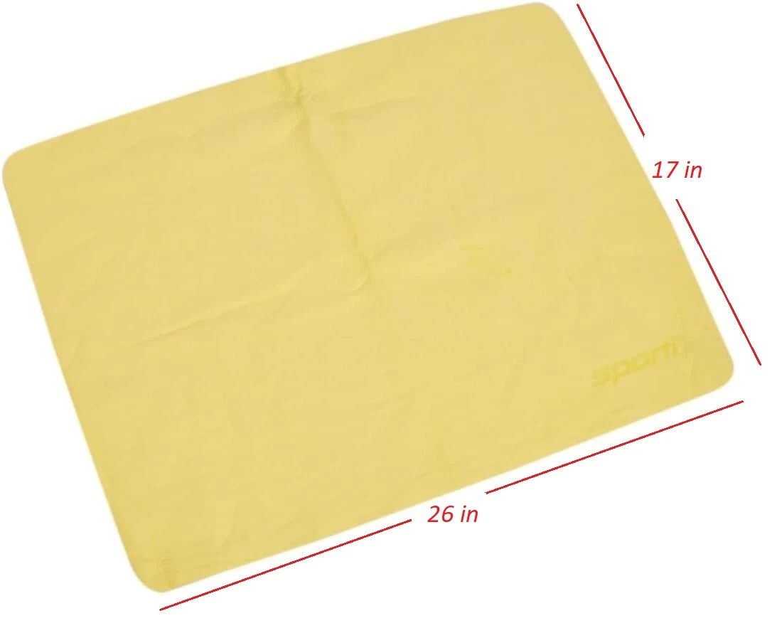 2-PC AUTO CAR ABSORBENT Drying Synthetic Chamois Towel Cleaning Cloth, 26″ x 17″
