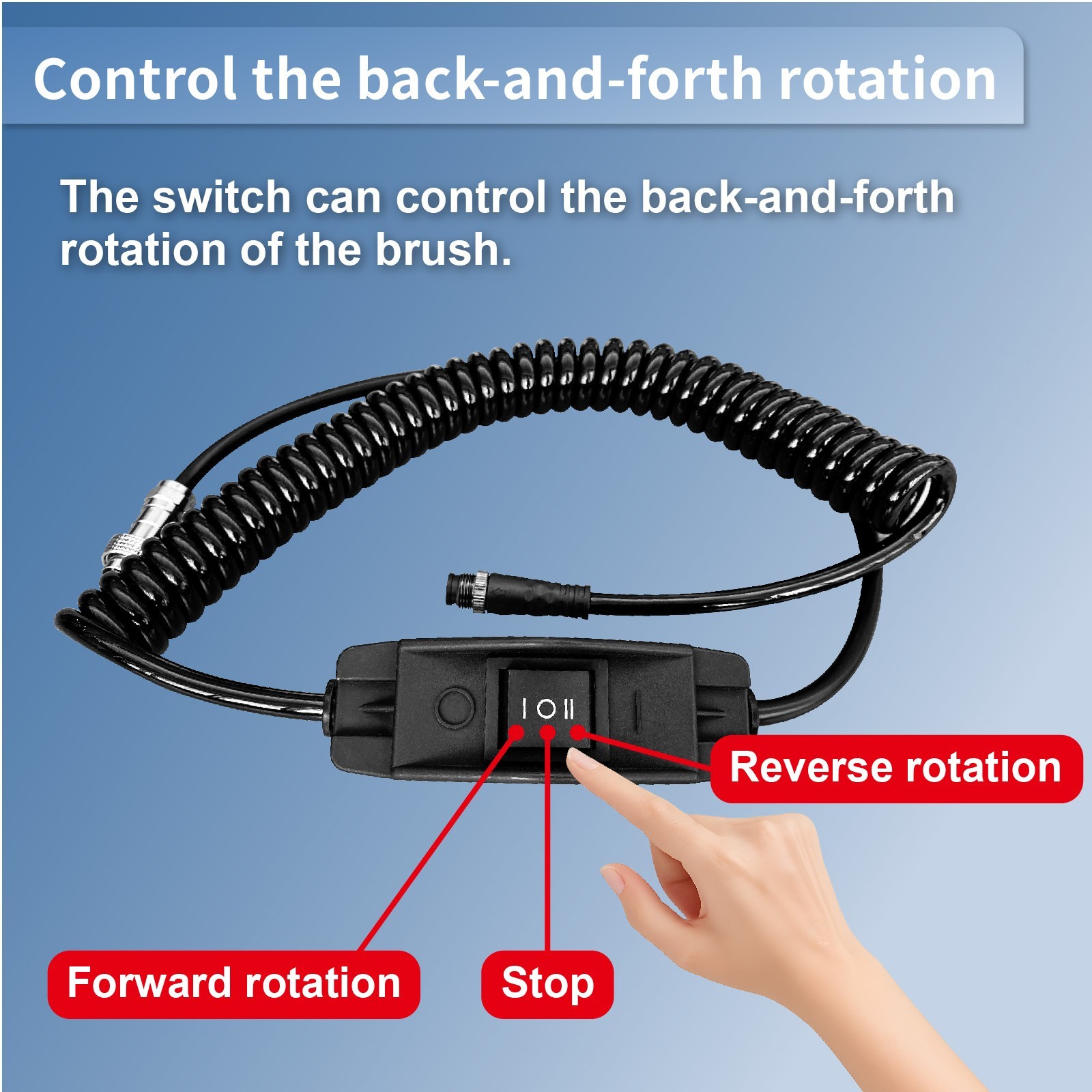 Solar Cleaning Roller Brush-18ft Water Fed Rod 360° forward and reverse rotation