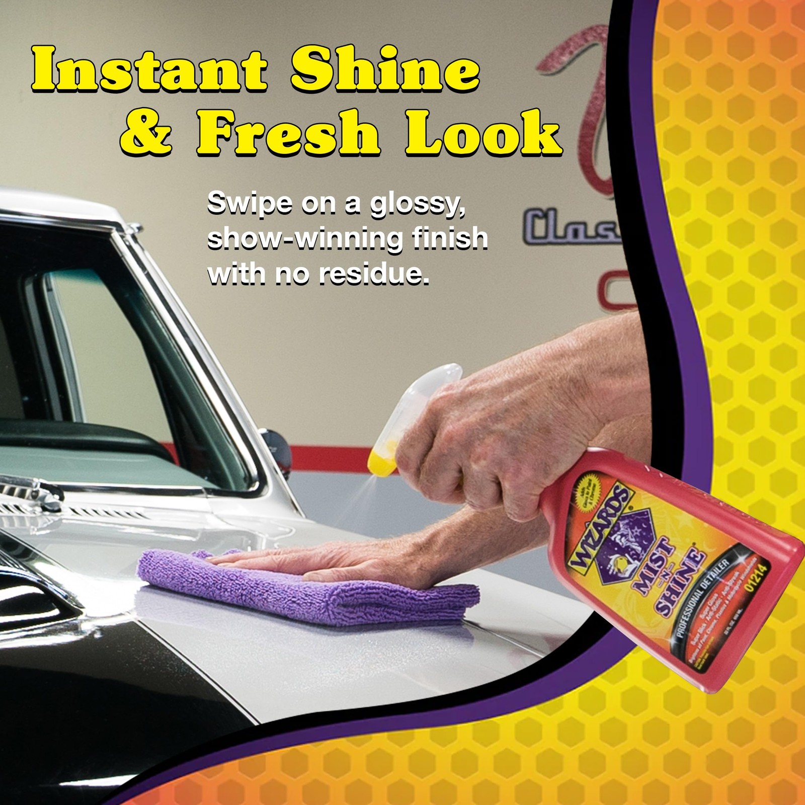 Wizards Mist-N-Shine Detail Spray – 22 Oz – 22 Fl (Pack of 1), Black