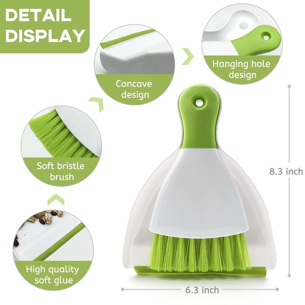 Dust pan Broom Brush Dustpan – Small Broom and Dustpan Set, Mini Broom and Du…