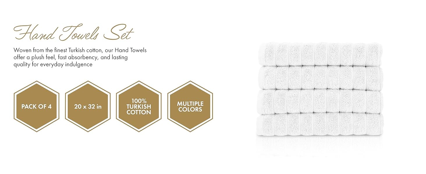 CTT Luxury 6 Piece Towel Set, 100% Turkish Cotton, Quick Drying, Highly
