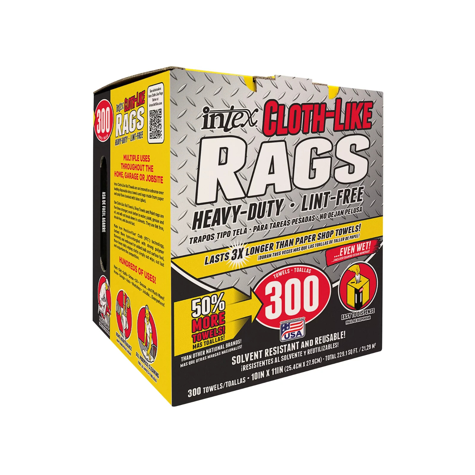 Intex 300ct Box Cloth-Like Rags Pack of 2