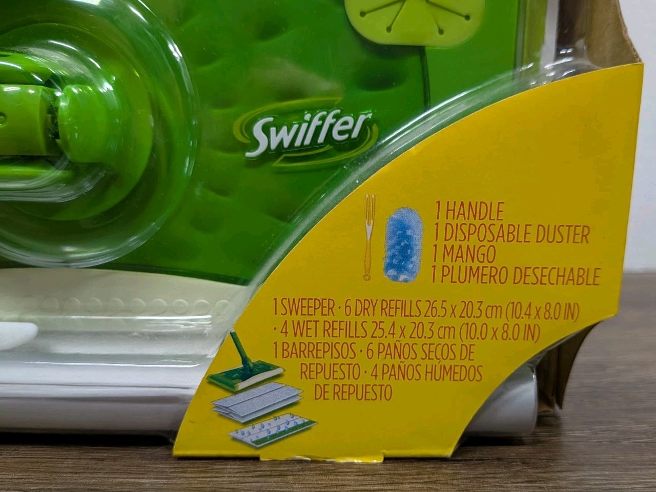 Swiffer Sweeper Duster Starter Kit 3 in 1 Sweeper 6 Dry 4 Wet Mop Dust Brand New