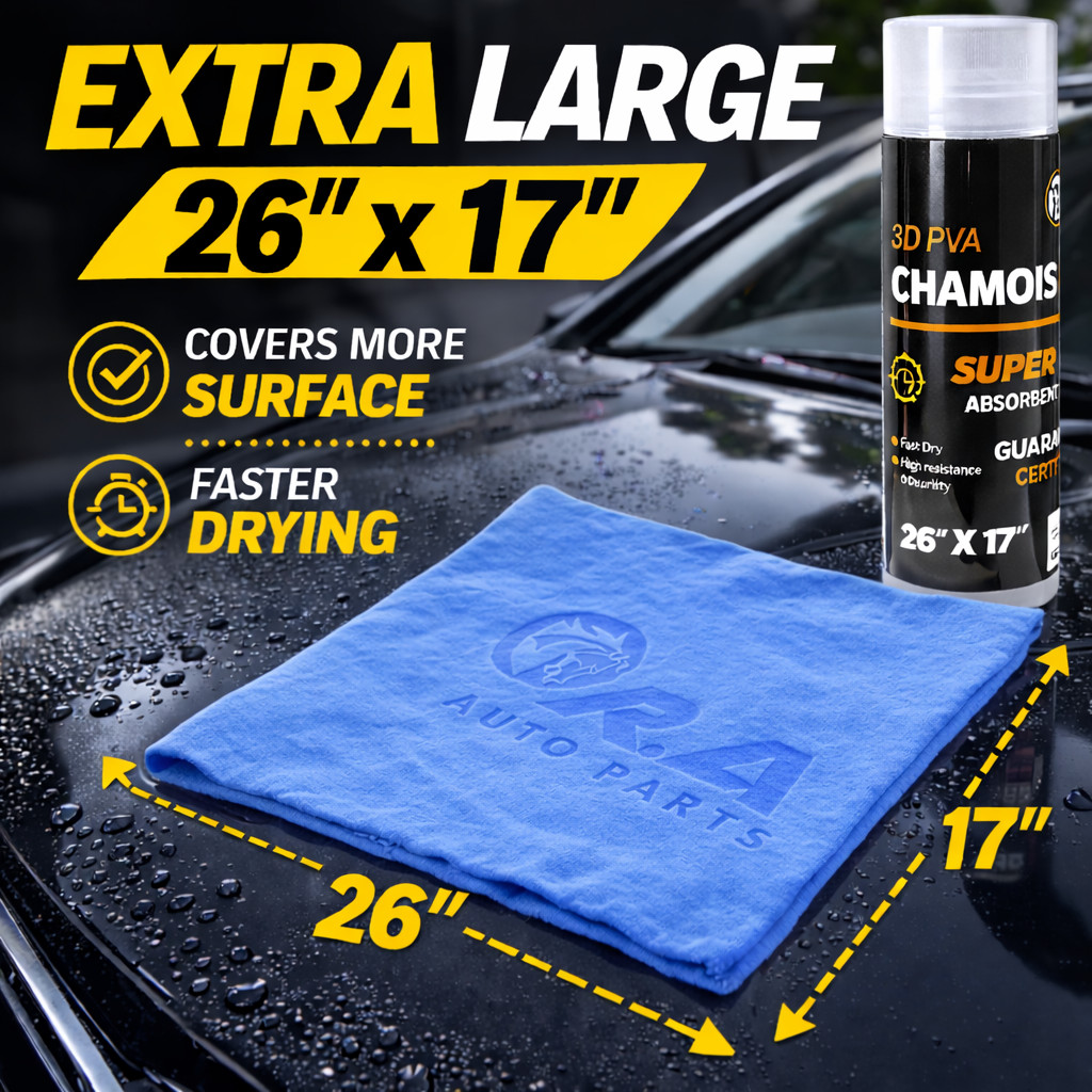 R.A. Premium 26×17 Shammy Cloth for Car Drying-Super Absorbent Synthetic Chamois