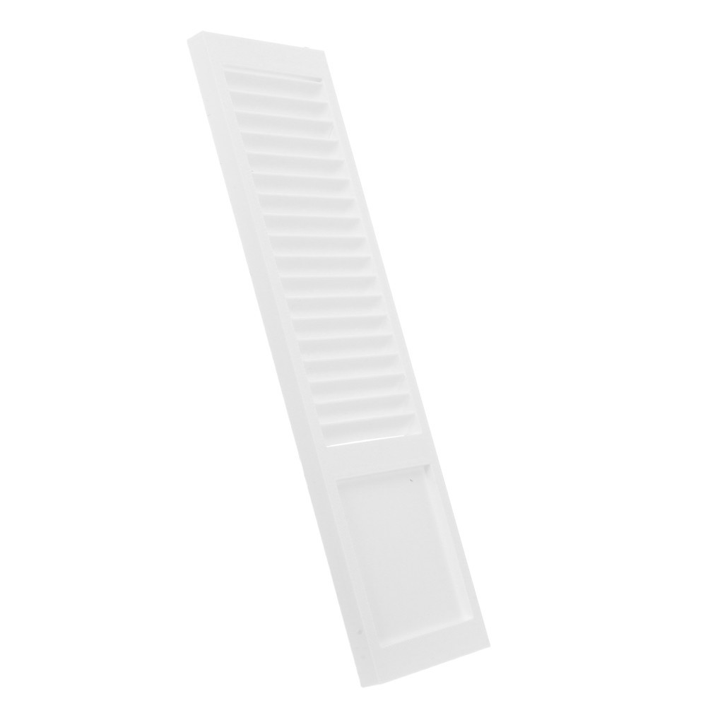 Pair of White Plastic Mini Shutters for Dollhouse Windows 1 12 Scale Durable