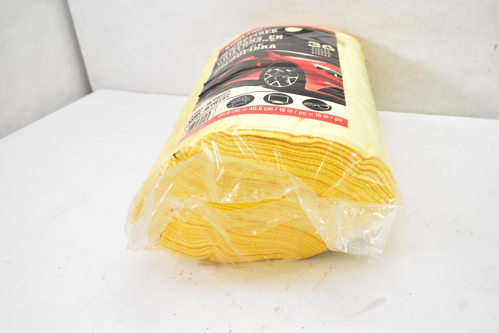 Kirkland Signature Microfiber Towels 36 Pack 16×16 Yellow Cleaning Detailing